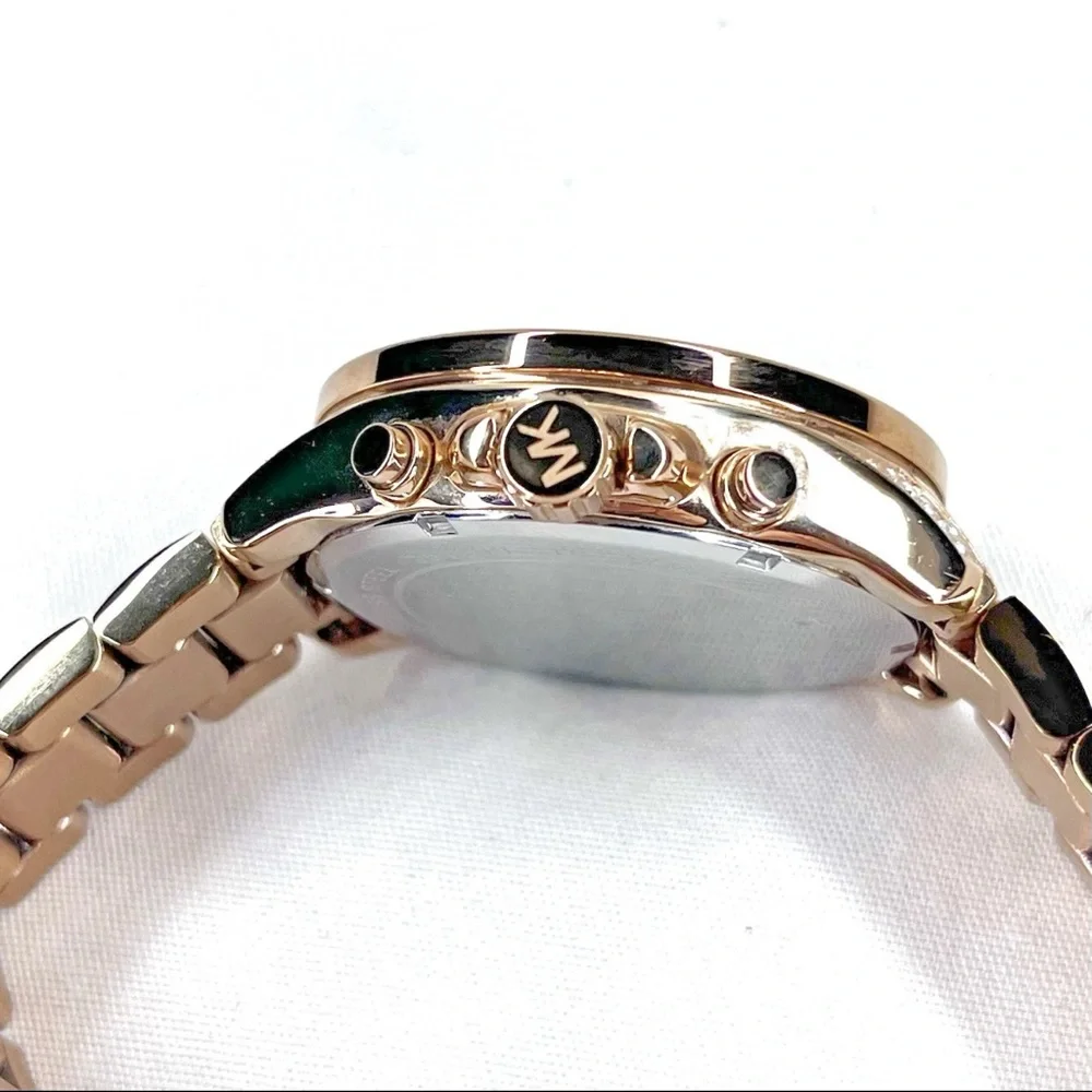 Michael Kors MK6452 Wren Rose Gold Pave Glitz StainlessSteel Women's Wrist Watch